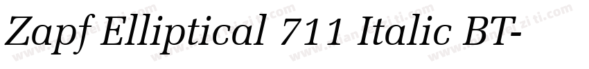 Zapf Elliptical 711 Italic BT字体转换